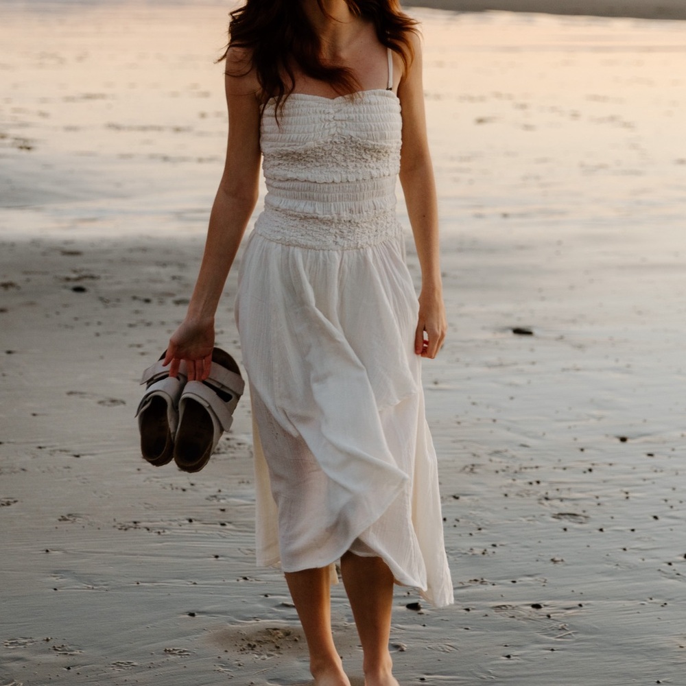 Free People maxi drop waist dress